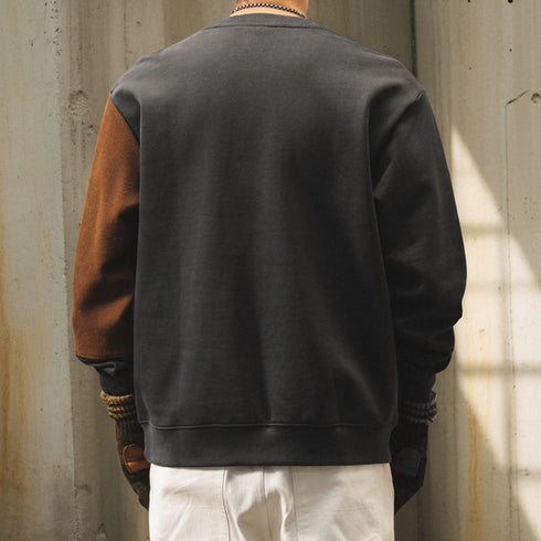 Bicolor Block Design Sweatshirt P1846